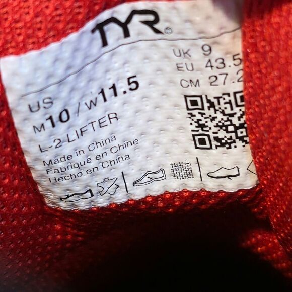 TYR L-2 Lifter Weightlifting Shoes Yellow Black Men's Size 10 Women's 11.5 - Picture 7 of 7